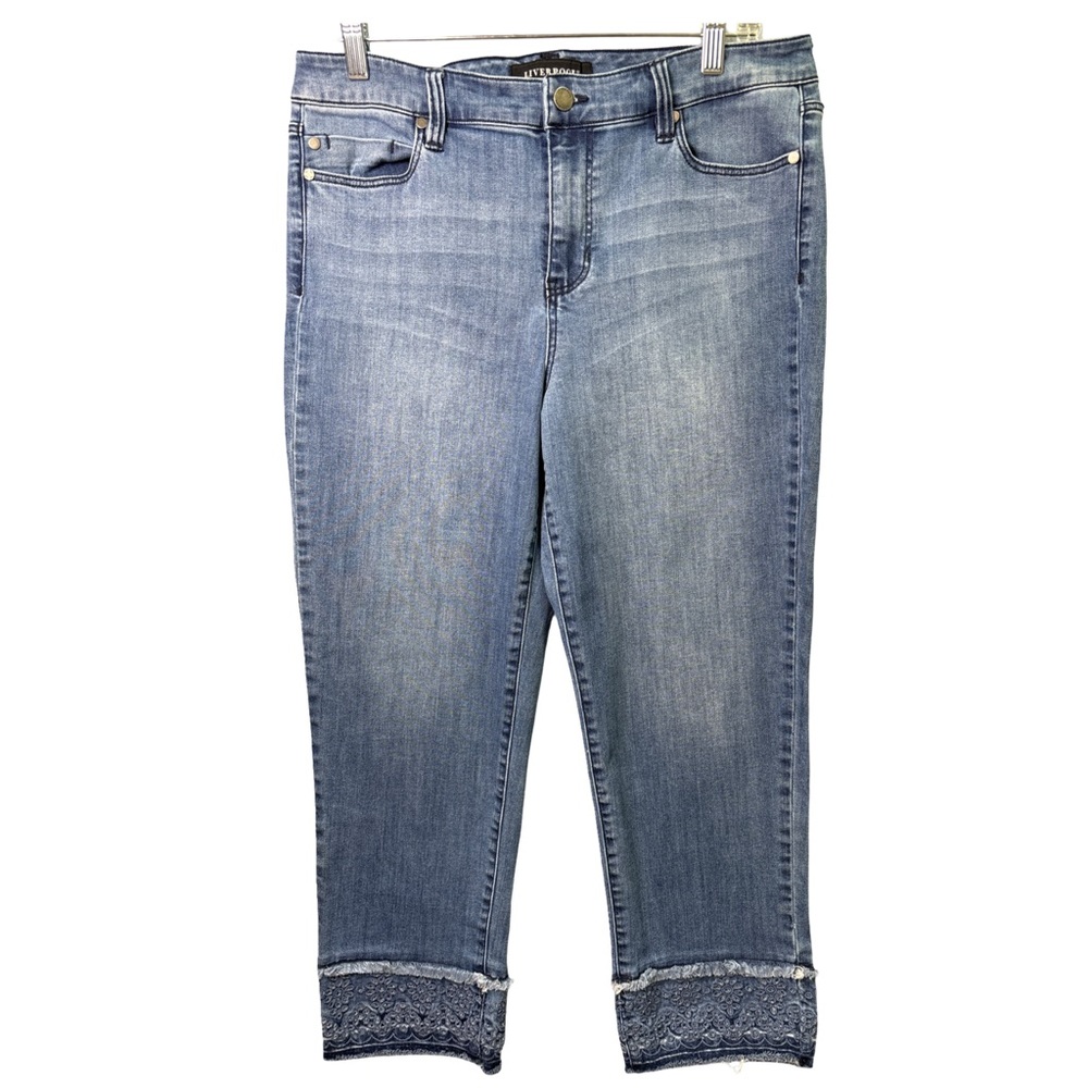 Liverpool Light Blue Cropped Straight Jeans Size 12/31